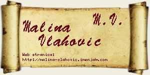 Malina Vlahović vizit kartica